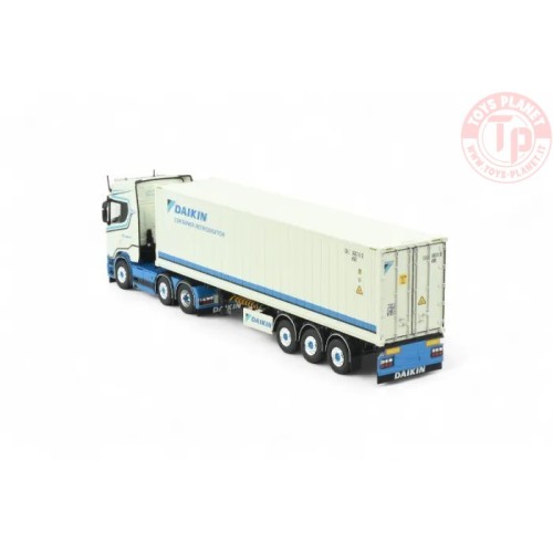 Scania NGS 6x2 trekker met chassis en reefer container Daikin TEKNO 87882 TEKNO