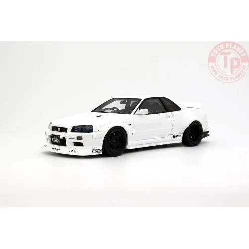 1:18 NISSAN SKYLINE GT-R (BNR34) BY KRC PEARL WHITE QX1 2019 OT1135 OTTOMOBILE
