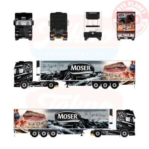 1/50 Scania R Topline 4x2 met 3-assige koeloplegger Moser TEKNO 86095 TEKNO