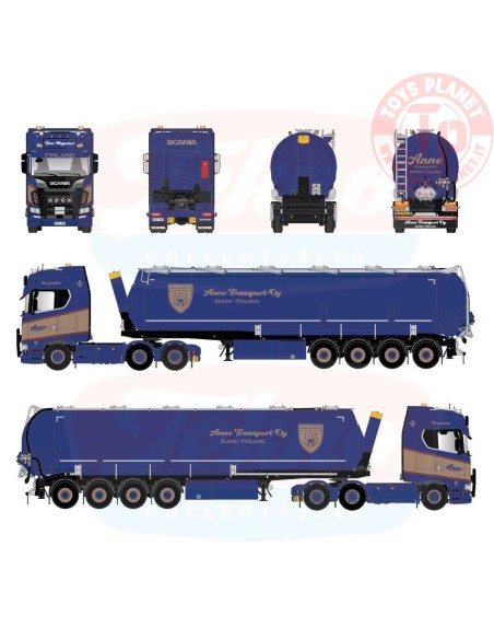 1/50 Scania Next Gen S-serie met 4-assige silo oplegger Anne Transport TEKNO 86104 TEKNO 1/50 Scania Next Gen S-serie met 4-assige silo oplegger Anne Transport TEKNO 86104 TEKNO