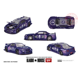 1/64 Nissan Skyline GT-R (R34) KAIDO RACING FACTORY V2 KHMG240 Mini Gt