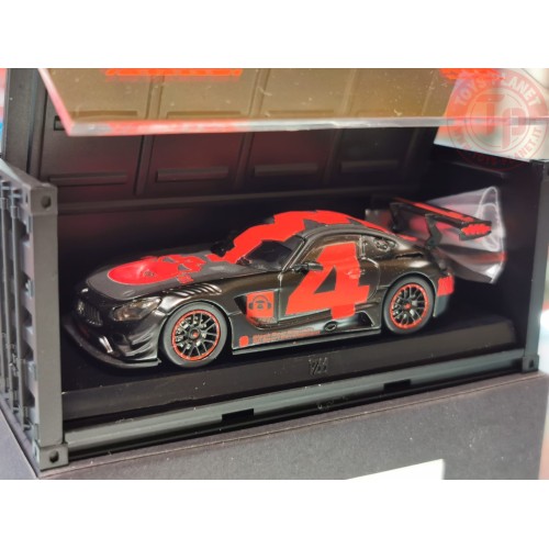 1/64 2018 Mercedes AMG GT3 N4 with container & figure, red T64008-4A4R TARMAC WORKS