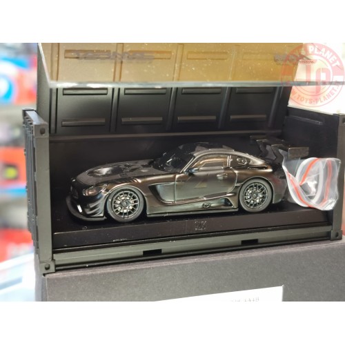 1/64 2018 Mercedes AMG GT3 N4 with container & figure, Black T64-008-4A4B TARMAC WORKS