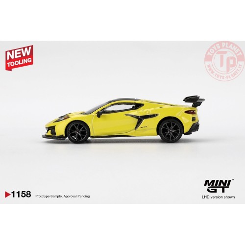1/64 CHEVROLET CORVETTE C8 ZR1 ACCELERATE YELLOW 2025 MGT01158-L Mini Gt