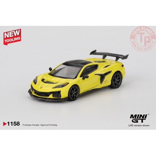 1/64 CHEVROLET CORVETTE C8 ZR1 ACCELERATE YELLOW 2025 MGT01158-L Mini Gt