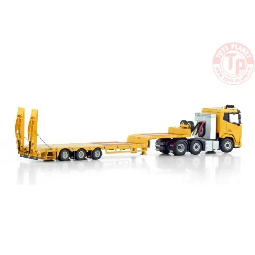 DAF XF SL 6X2 TWIN STEER SEMI LOW LOADER WITH RAMPS - 3 AXLE WSI 04-2206 WSI MODELS