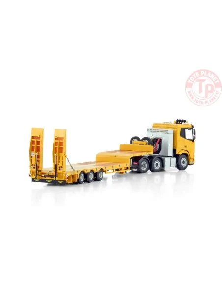 DAF XF SL 6X2 TWIN STEER SEMI LOW LOADER WITH RAMPS - 3 AXLE WSI 04-2206 WSI MODELS