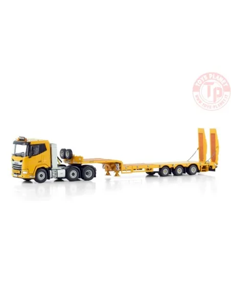 DAF XF SL 6X2 TWIN STEER SEMI LOW LOADER WITH RAMPS - 3 AXLE WSI 04-2206 WSI MODELS
