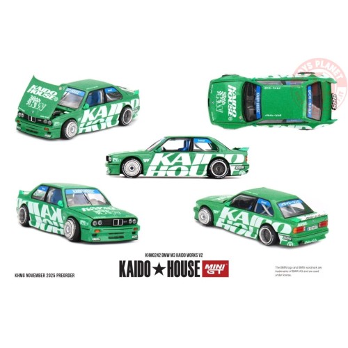 1/64 BMW M3 (E30) KAIDO WORKS V2 1989 KHMG242 Mini Gt