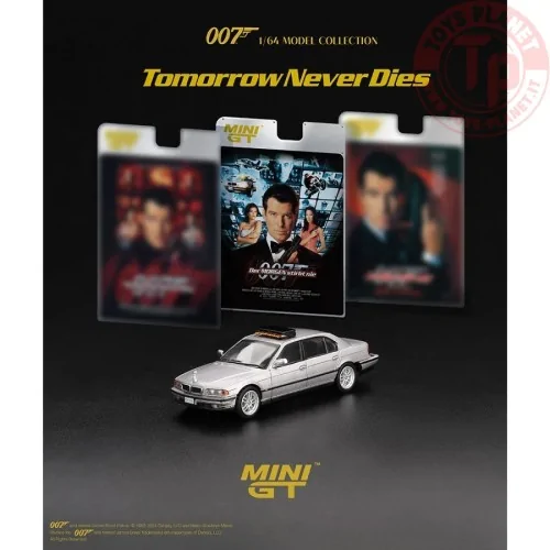 BMW 750 IL (E39) TOMORROW NEVER DIES GERMAN BLISTER PACKAGING 1997 1:64 MGT00902-007G MINI GT