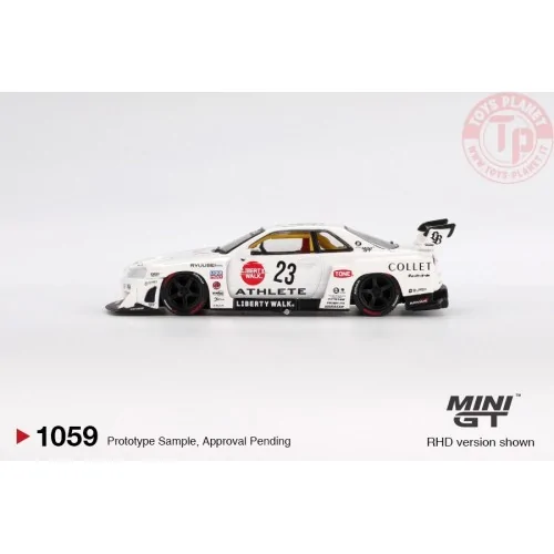1:64 NISSAN GTR (R34) SUPER SILHOUETTE ATHLETE/COLLET 2024 MGT01059-R Mini Gt