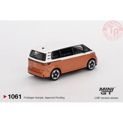1:64 VOLKSWAGEN ID.BUZZ CARAVELLE CANDY WHITE / ENERGETIC ORANGE 2024 MGT01061-L MINI GT