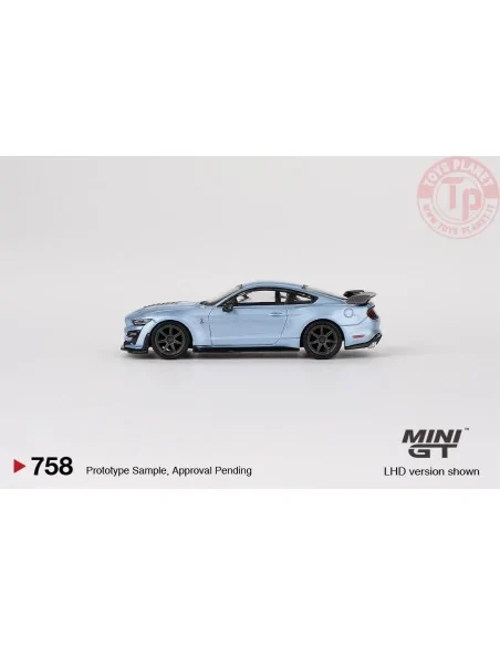 FORD MUSTANG SHELBY GT500 HERITAGE EDITION BRITTANY BLUE 2022 1:64 MGT00758-L Mini Gt FORD MUSTANG SHELBY GT500 HERITAGE EDITION BRITTANY BLUE 2022 1:64 MGT00758-L Mini Gt