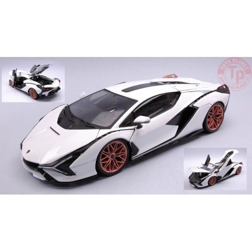 1/18 Lamborghini Sian FKP37 2019 White BU18-11046 BURAGO