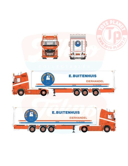 1/50 E. Buitenhuis Volvo FH05 4x2 con semirimorchio frigo TEKNO 90718 TEKNO