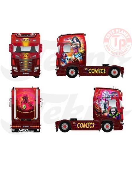 1/50 Beau - DC Comics Scania Next Gen S-serie Highline TEKNO 86062 TEKNO