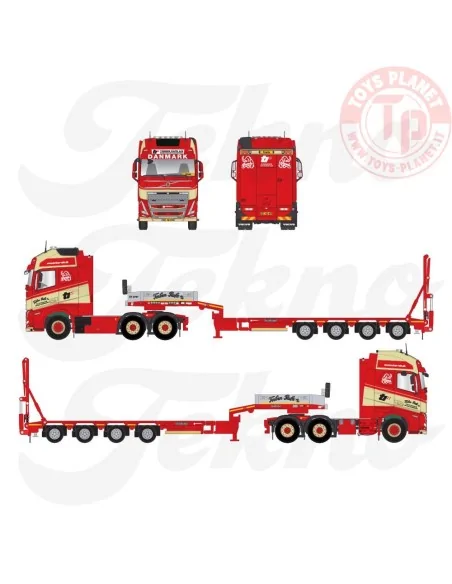 Volvo FH05 Globetrotter XL 6x4 met 4-assige Goldhofer dieplader Torben Rafn TEKNO 86275 TEKNO Volvo FH05 Globetrotter XL 6x4 met 4-assige Goldhofer dieplader Torben Rafn TEKNO 86275 TEKNO