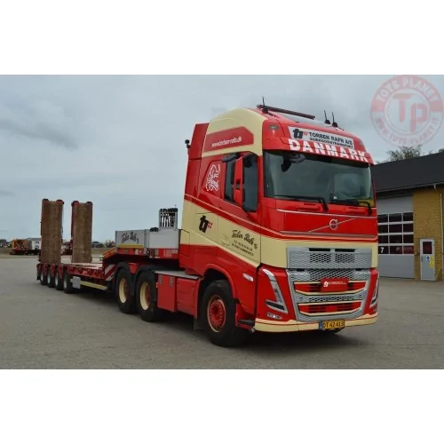 Volvo FH05 Globetrotter XL 6x4 met 4-assige Goldhofer dieplader Torben Rafn TEKNO 86275 TEKNO