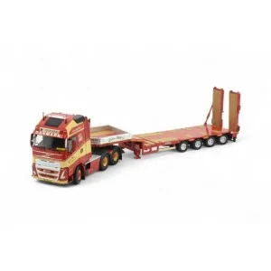 Volvo FH05 Globetrotter XL 6x4 met 4-assige Goldhofer dieplader Torben Rafn TEKNO 86275 TEKNO
