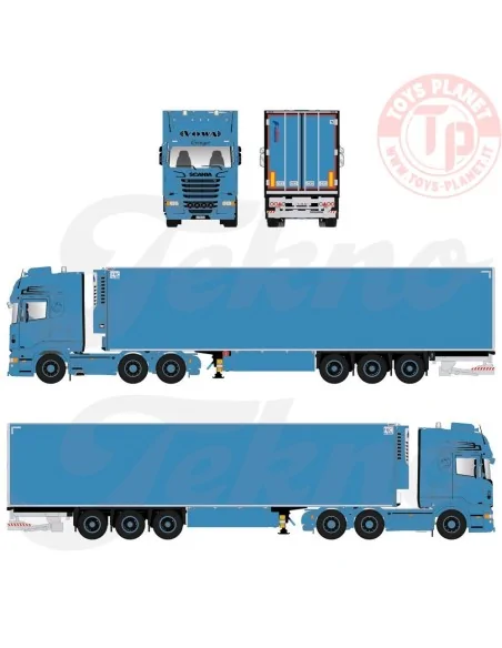 Scania Serie R Streamline Topline con rimorchio frigorifero a 3 assi. Vowa - Eringer TEKNO 87759 TEKNO