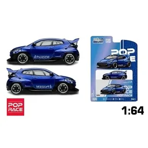 1/64 Toyota GR Yaris Pandem Rocket Bunny Metallic Blue POP RACE 004 POP RACE