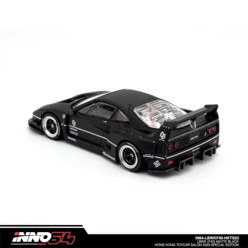 1/64 LBWK Ferrari F40 nero opaco HONG KONG TOYCAR SALON 2023 IN64-LBWKF40-HKTS23 INNO MODELS