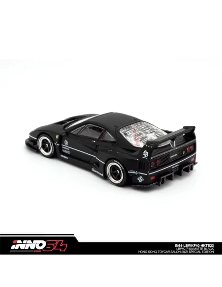 1/64 LBWK Ferrari F40 nero opaco HONG KONG TOYCAR SALON 2023 IN64-LBWKF40-HKTS23 INNO MODELS