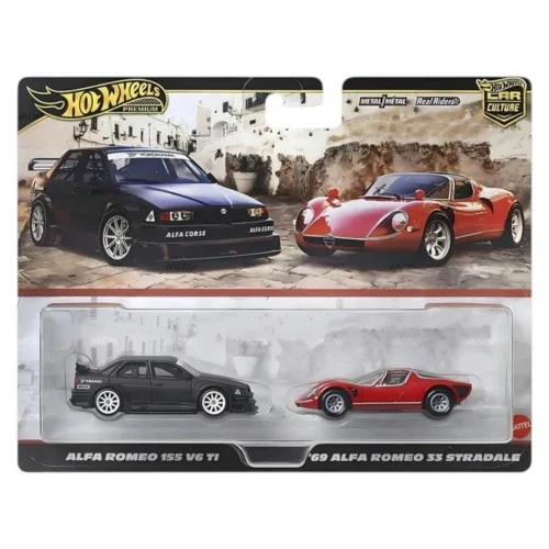 1/64 Alfa Romeo 155 V6 Ti & Alfa Romeo 33 Stradale HOT WHEELS JBK95 HOT WHEELS