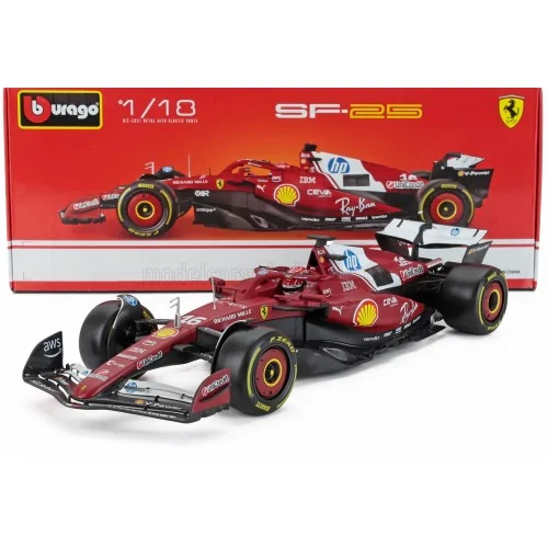 1/18 FERRARI F1 SF-25 TEAM SCUDERIA FERRARI N 16 SEASON 2025 CHARLES LECLERC BU18-16816-L BURAGO