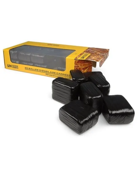 1/32 20 BALLE FIENO RETTANGOLARI FASCIATE NERO UH 6882 ANIMALI E ACCESSORI PLASTICO