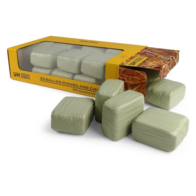 Confezione Da 12 Balle Di Fieno Rotonde In Scala 1/64 Per Modellismo, Colore Verde