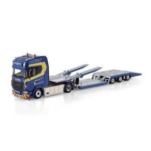 SCANIA S HIGHLINE CS20H 4X2 TRUCK TRANSPORTER - 3 AXLE JB Bilbärgning WSI 01-4881 WSI MODELS