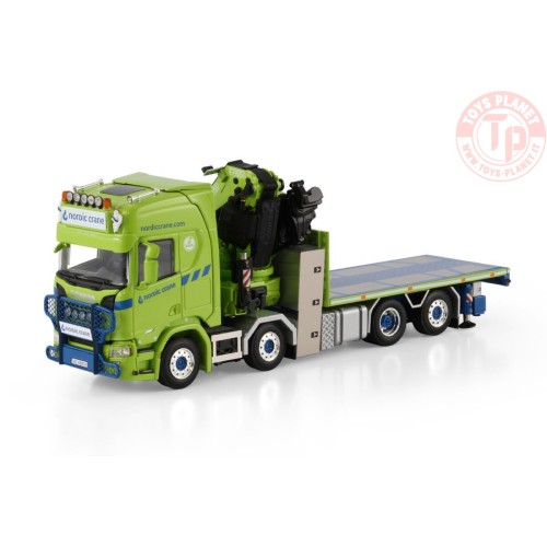 WSI 01-4855 SCANIA R HIGHLINE CR20H RIGED FLATBED TRUCK 8X2 TAG AXL