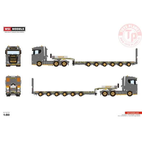 SCANIA S NORMAL CS20N 6X4 MANOOVR - 6 AXLE Gerhan Transport WSI 01-4711 WSI MODELS