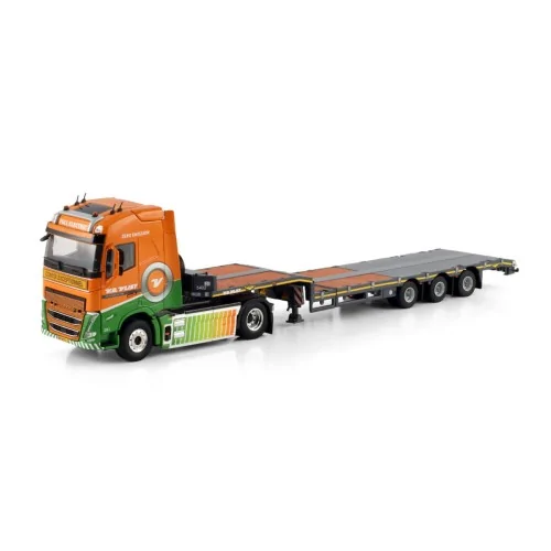 VOLVO FH5 GLOBETROTTER ELECTRIC 4X2 SEMI LOW LOADER - 3 AXLE Van Der Vlist Groot Ammers WSI 01-4995 WSI MODELS
