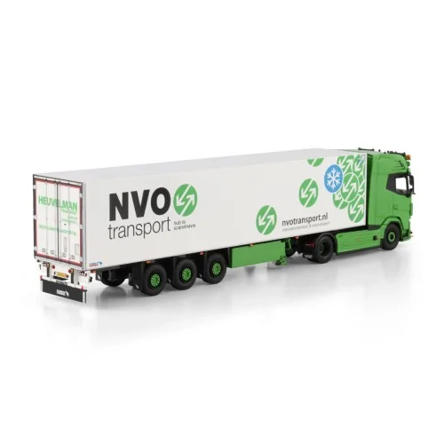 DAF XG+ 4X2 REEFER TRAILER - 3 AXLE Heuvelman GSO WSI 01-4728 WSI MODELS