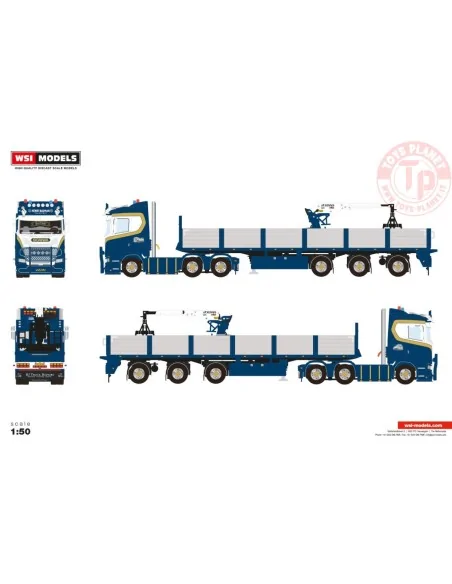 SCANIA S NORMAL CS20N 6X2 TAG AXLE BRICK TRAILER - 3 AXLE Henri Bauman WSI 01-4720 WSI MODELS SCANIA S NORMAL CS20N 6X2 TAG AXLE BRICK TRAILER - 3 AXLE Henri Bauman WSI 01-4720 WSI MODELS