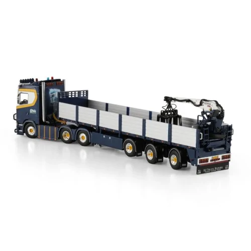 SCANIA S NORMAL CS20N 6X2 TAG AXLE BRICK TRAILER - 3 AXLE Henri Bauman WSI 01-4720 WSI MODELS