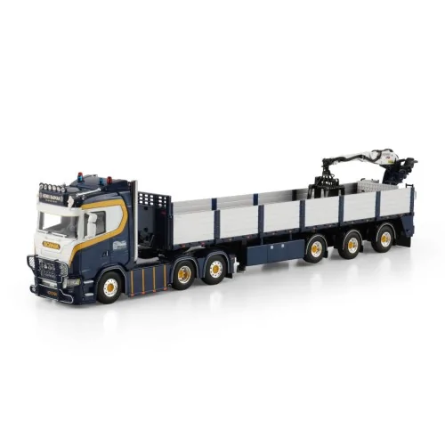 SCANIA S NORMAL CS20N 6X2 TAG AXLE BRICK TRAILER - 3 AXLE Henri Bauman WSI 01-4720 WSI MODELS