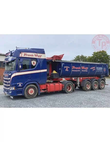 SCANIA R HIGHLINE CR20H 4X2 HALF PIPE TIPPER TRAILER - 3 AXLE Frank Wulf WSI 01-4801 WSI MODELS SCANIA R HIGHLINE CR20H 4X2 HALF PIPE TIPPER TRAILER - 3 AXLE Frank Wulf WSI 01-4801 WSI MODELS