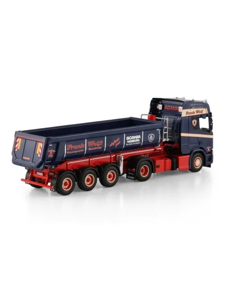SCANIA R HIGHLINE CR20H 4X2 HALF PIPE TIPPER TRAILER - 3 AXLE Frank Wulf WSI 01-4801 WSI MODELS SCANIA R HIGHLINE CR20H 4X2 HALF PIPE TIPPER TRAILER - 3 AXLE Frank Wulf WSI 01-4801 WSI MODELS