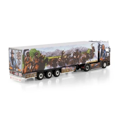 SCANIA S HIGHLINE CS20H 4X2 REEFER TRAILER - 3 AXLE HEIDE LOGISTIK WSI 01-4642 WSI MODELS