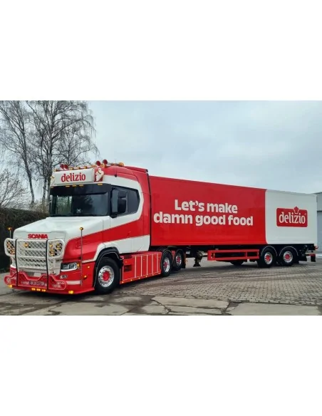 1/50 Stoffeltrans Delizio VLASTUIN S TORPEDO HIGHLINE FACELIFT 6X2 TAG AXLE BOX TRAILER - 2 AXLE WSI 01-5174 WSI MODELS