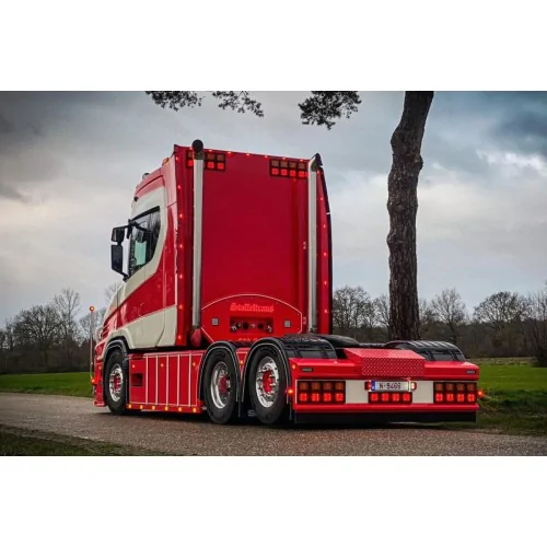 1/50 Stoffeltrans Delizio VLASTUIN S TORPEDO HIGHLINE FACELIFT 6X2 TAG AXLE BOX TRAILER - 2 AXLE WSI 01-5174 WSI MODELS