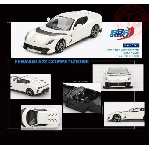 1:64 FERRARI 812 COMPETITIZONE BIANCO AVUS 2024 BBRFER64010 BBR MODELS 1:64