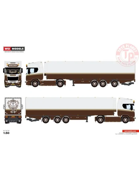 SCANIA R HIGHLINE CR20H 4X2 TRIDEC REEFER TRAILER - 3 AXLE Brand Transport WSI 01-4842 WSI MODELS