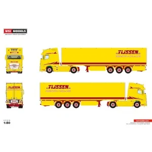 1/50 Tijssen Dronryp VOLVO FH AERO GLOBETROTTER XXL 4X2 TRIDEC BOX TRAILER - 3 AXL WSI 01-5024 WSI MODELS
