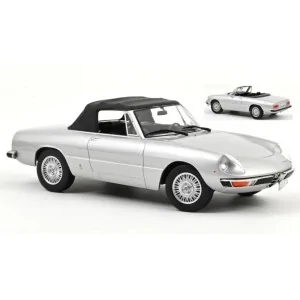 1/18 ALFA ROMEO 2000 SPIDER 1973 SILVERGREY METALLIC NV187884 NOREV