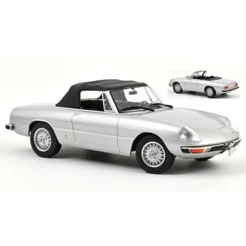 1/18 ALFA ROMEO 2000 SPIDER 1973 SILVERGREY METALLIC NV187884 NOREV