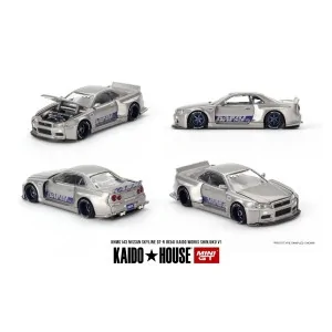 1:64 NISSAN SKYLINE GT-R (R34) KAIDO WORKS SHINJUKU V1 1999 KHMG143 MINI GT